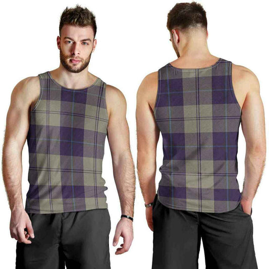 Cunningham Dress Blue Dancers Tartan Plaid Men Tank Top