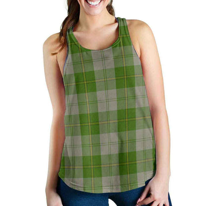 Cunningham Dress Green Dancers Tartan Plaid Women Racerback Tank