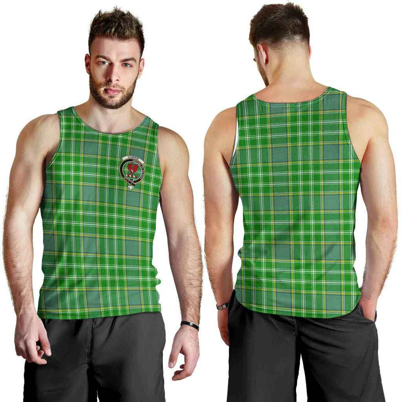 Currie Tartan Crest Men Tank Top