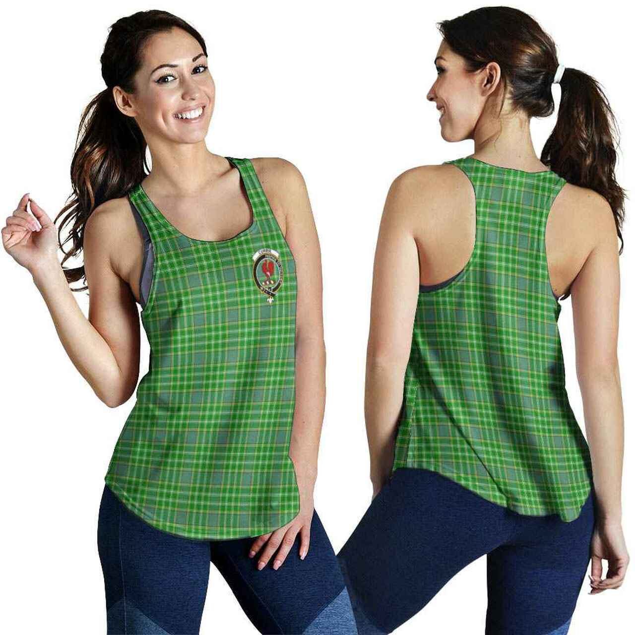 Currie Tartan Crest Women Racerback Tank