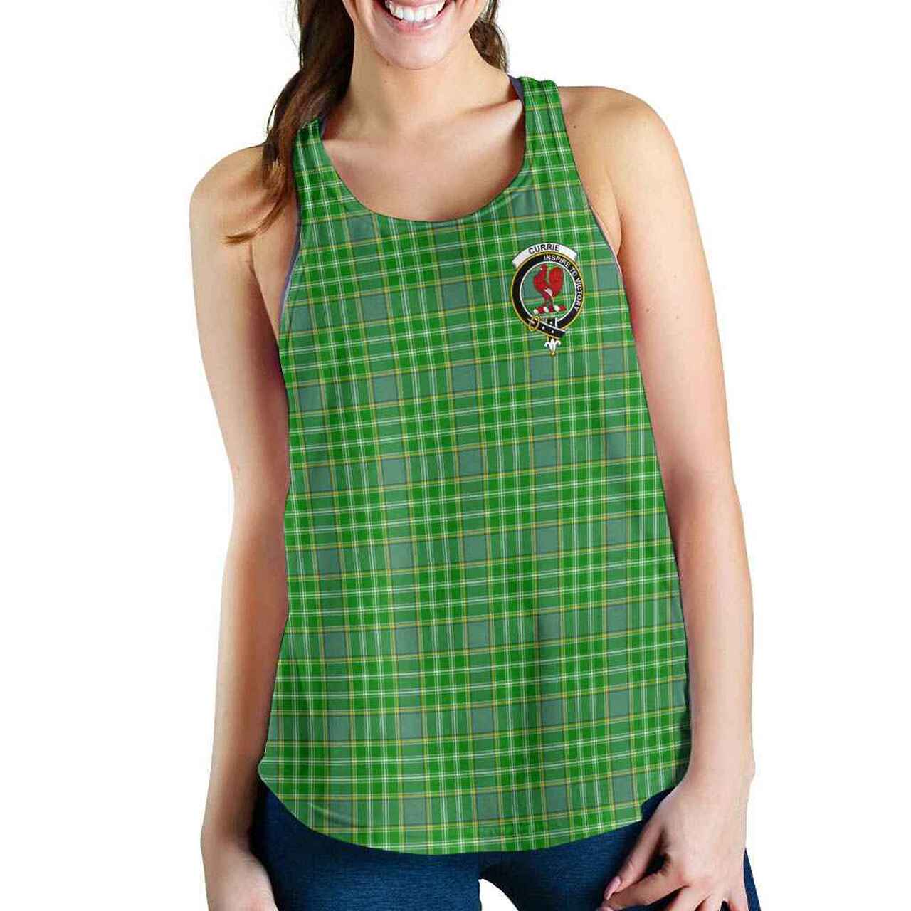 Currie Tartan Crest Women Racerback Tank