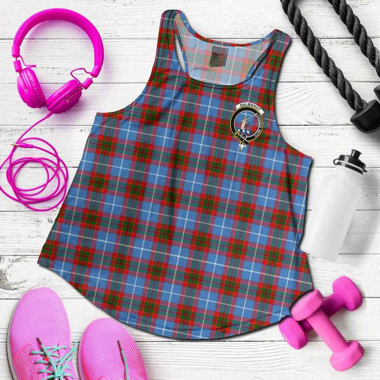 Dalmahoy Tartan Crest Women Racerback Tank