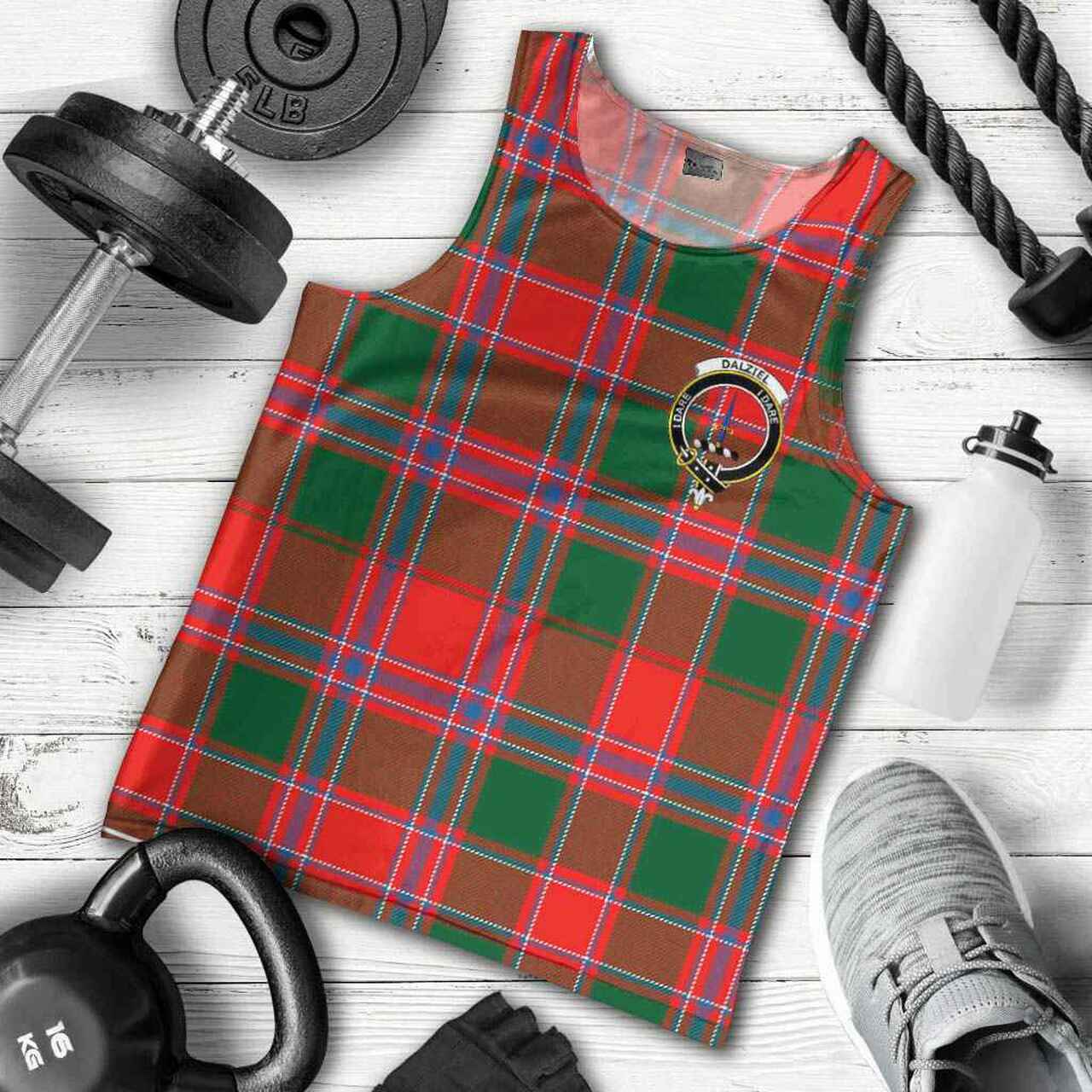 Dalziel Tartan Crest Men Tank Top