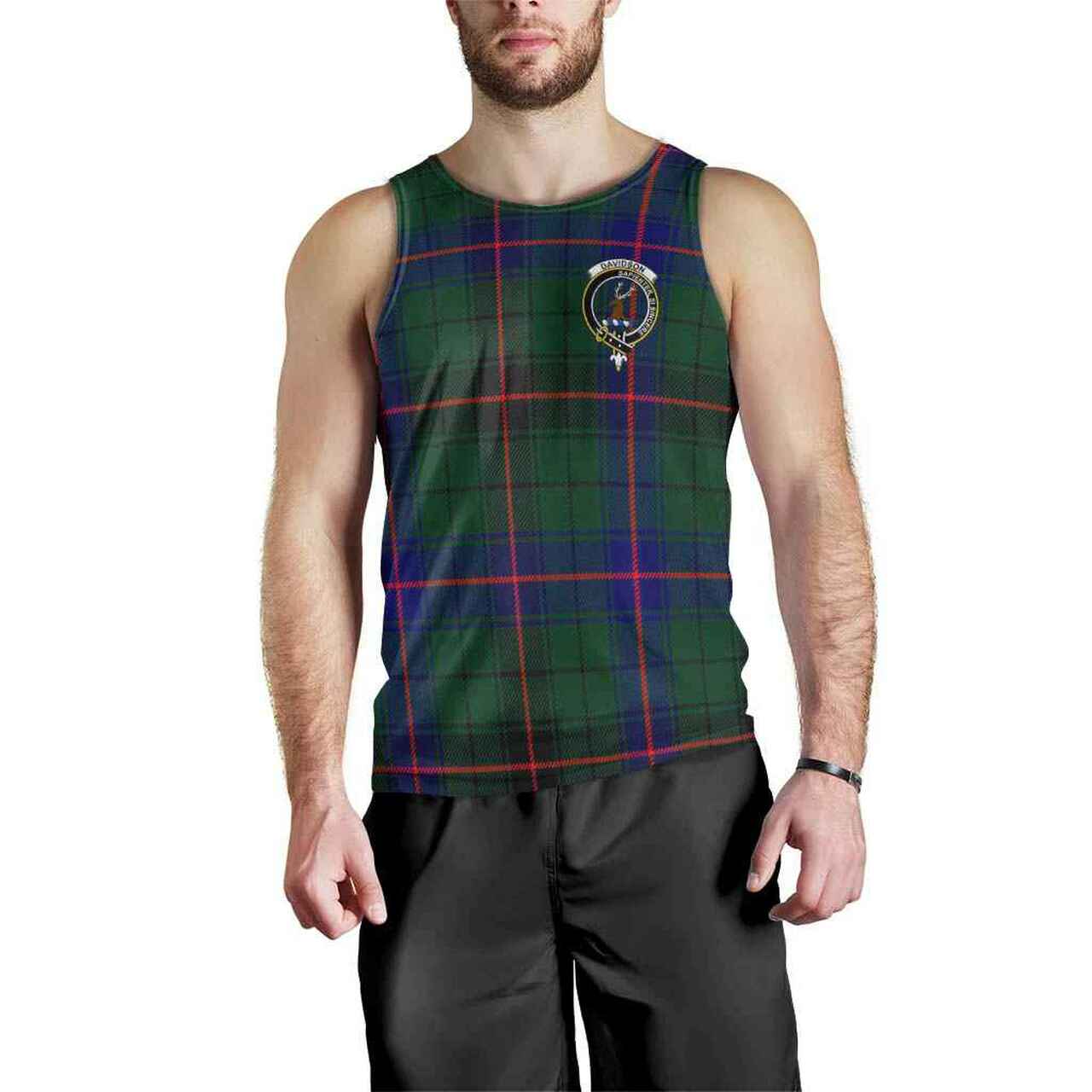 Davidson Tartan Crest Men Tank Top