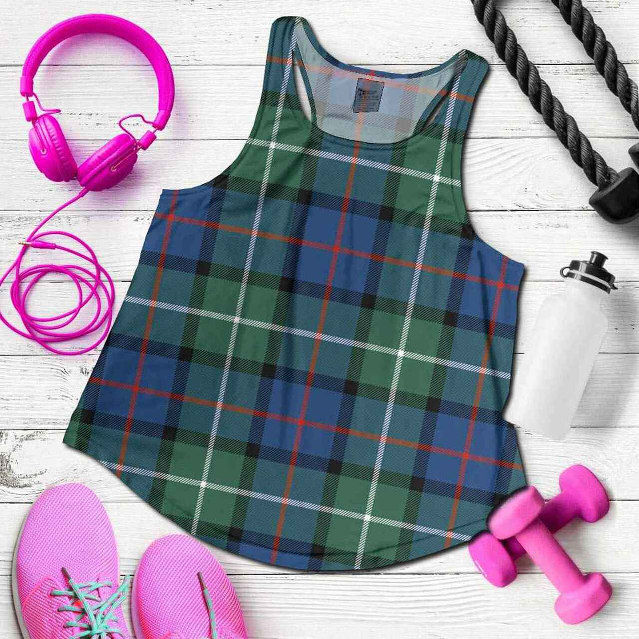 Davidson of Tulloch Tartan Plaid Women Racerback Tank