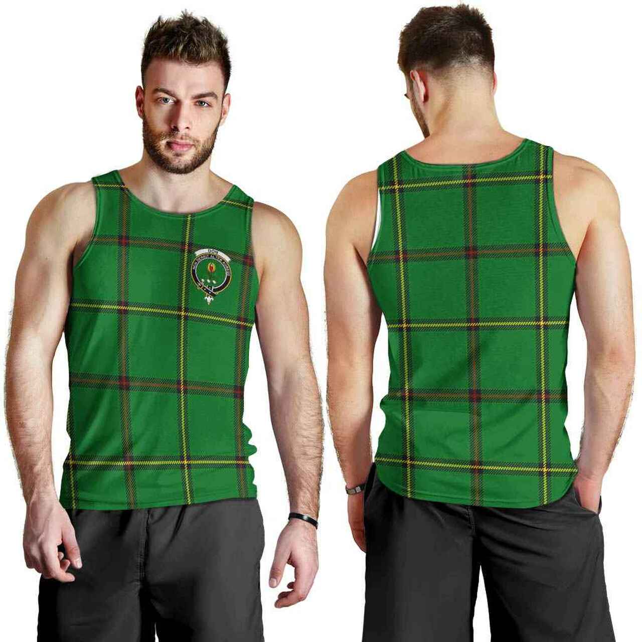 Don Tartan Crest Men Tank Top