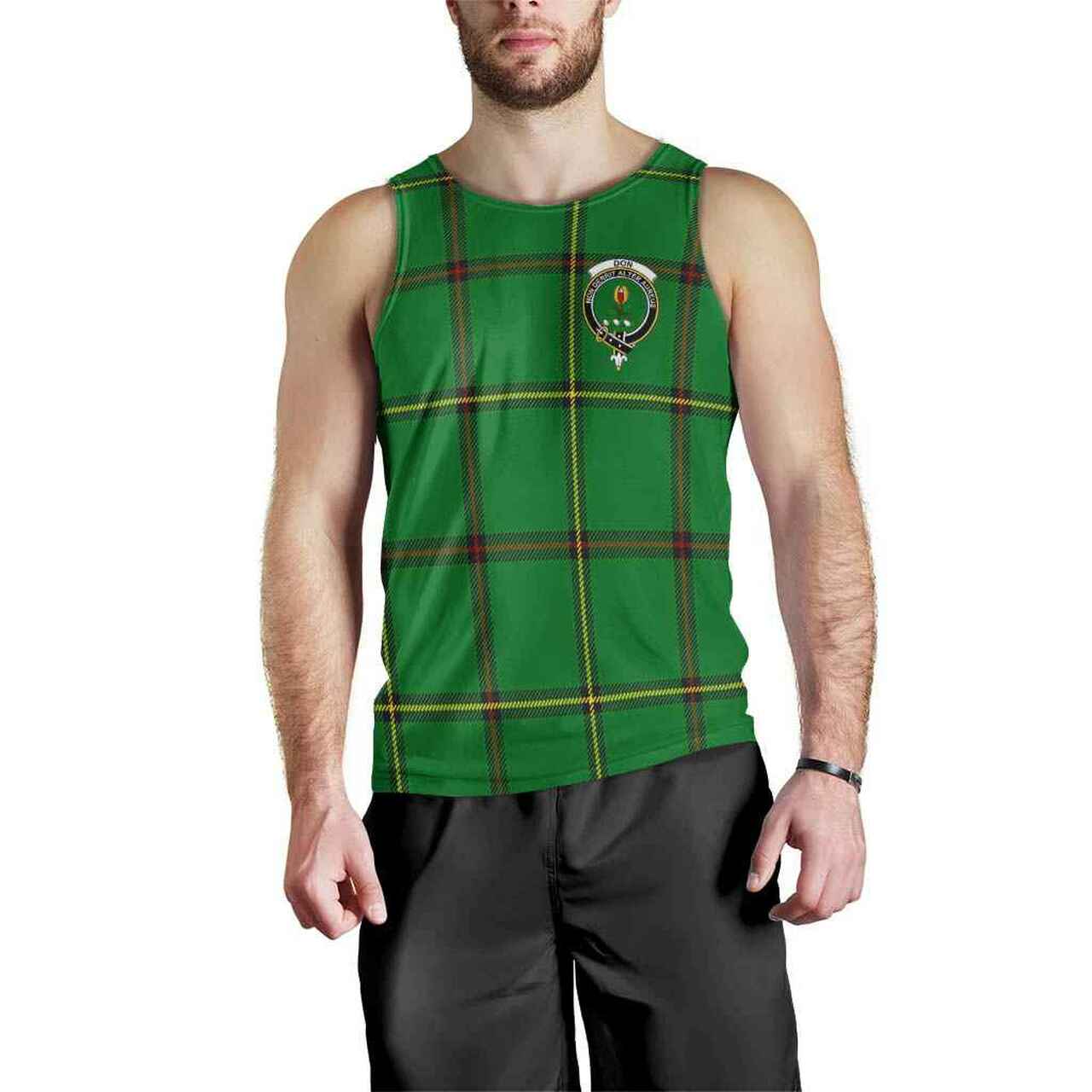 Don Tartan Crest Men Tank Top