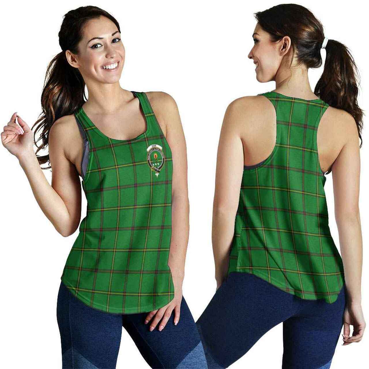 Don Tartan Crest Women Racerback Tank