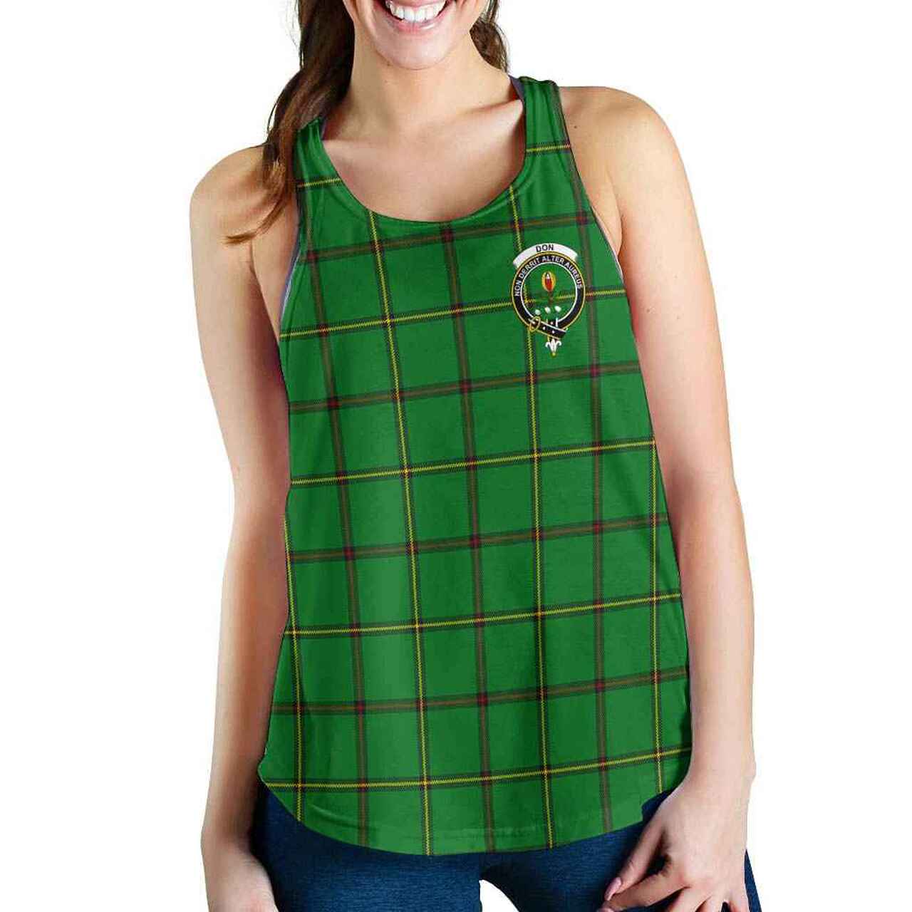 Don Tartan Crest Women Racerback Tank