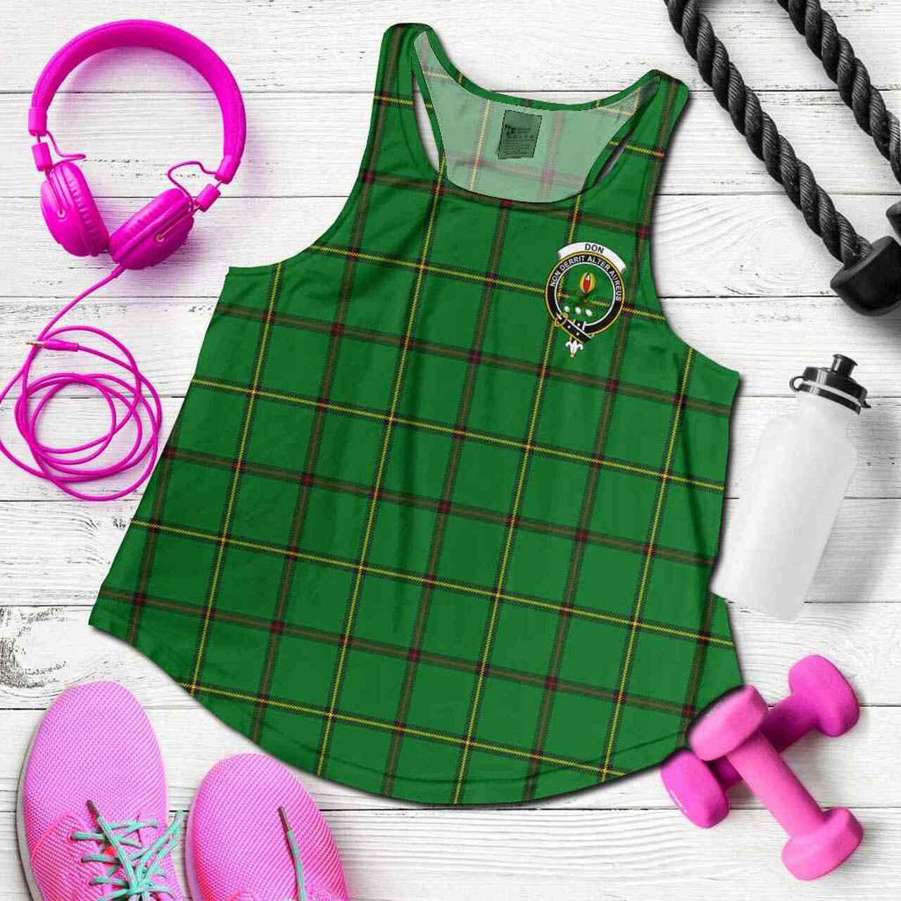 Don Tartan Crest Women Racerback Tank