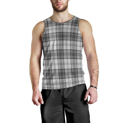 Douglas Grey Modern Tartan Plaid Men Tank Top