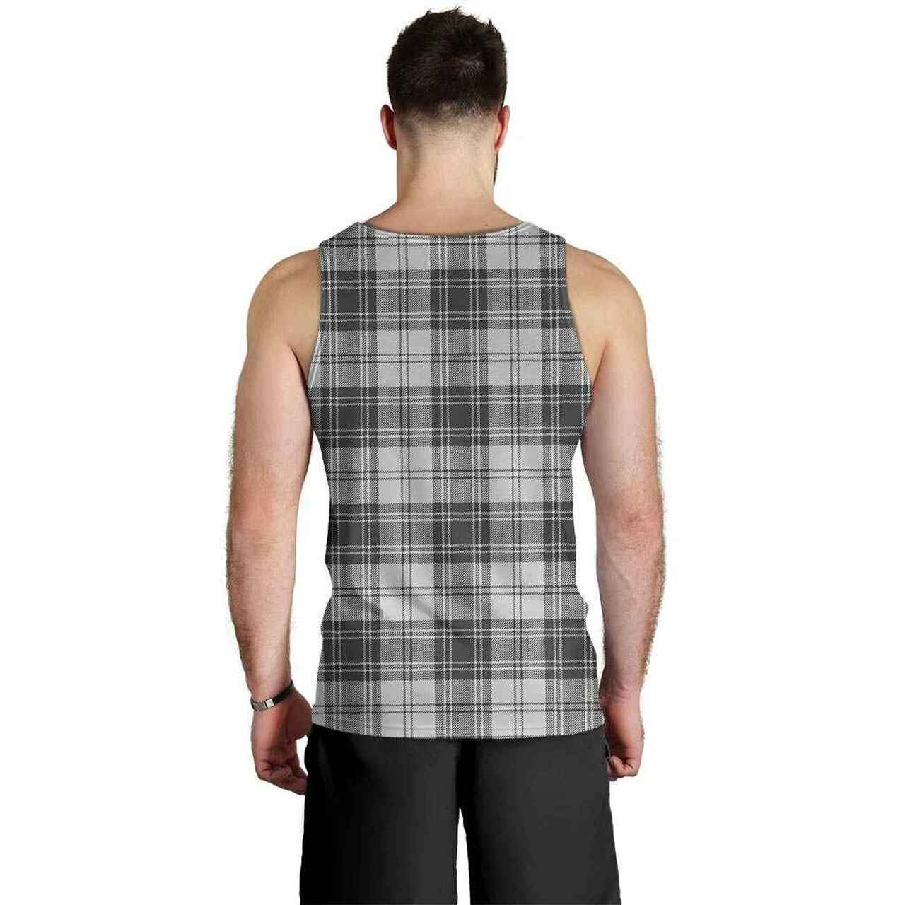 Douglas Grey Modern Tartan Plaid Men Tank Top