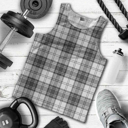 Douglas Grey Modern Tartan Plaid Men Tank Top