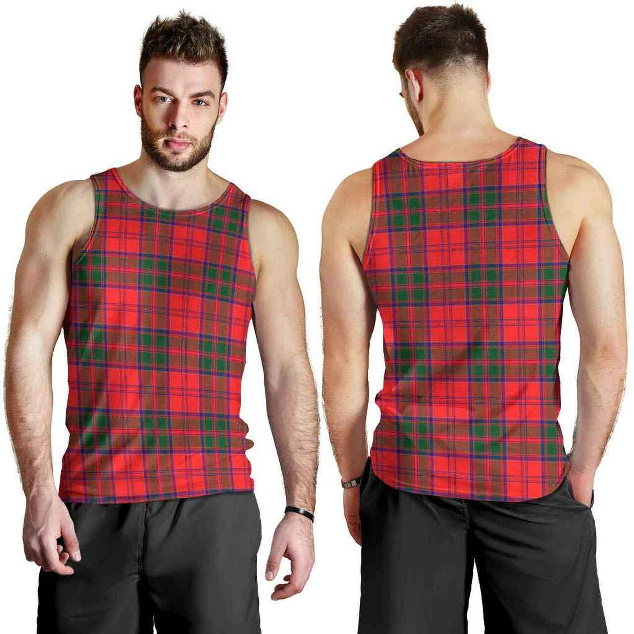 Drummond Modern Tartan Plaid Men Tank Top