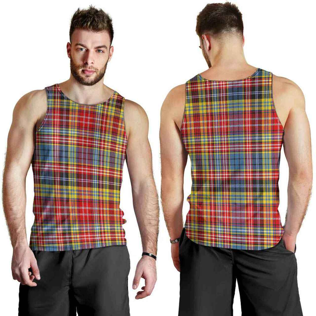 Drummond of Strathallan Tartan Plaid Men Tank Top