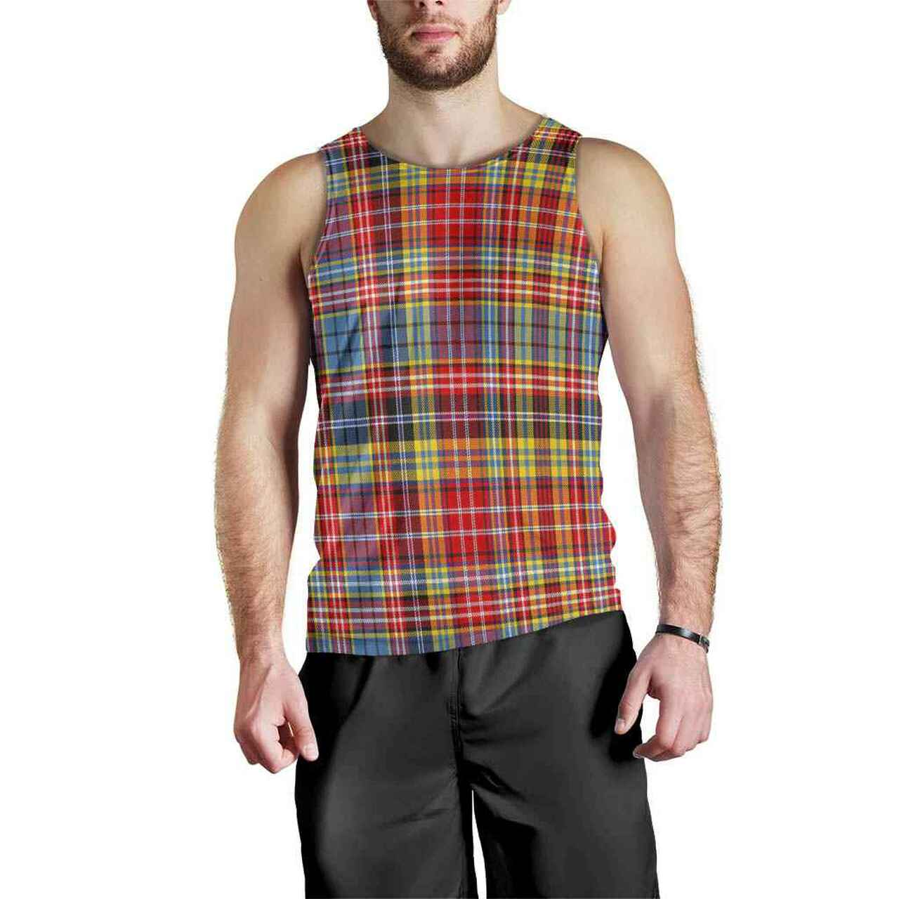 Drummond of Strathallan Tartan Plaid Men Tank Top