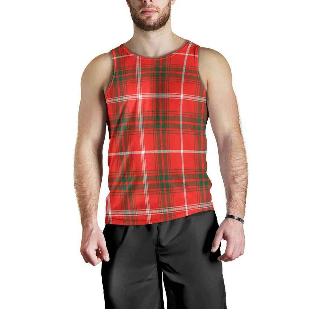 Duke of Rothesay Modern Tartan Plaid Men Tank Top