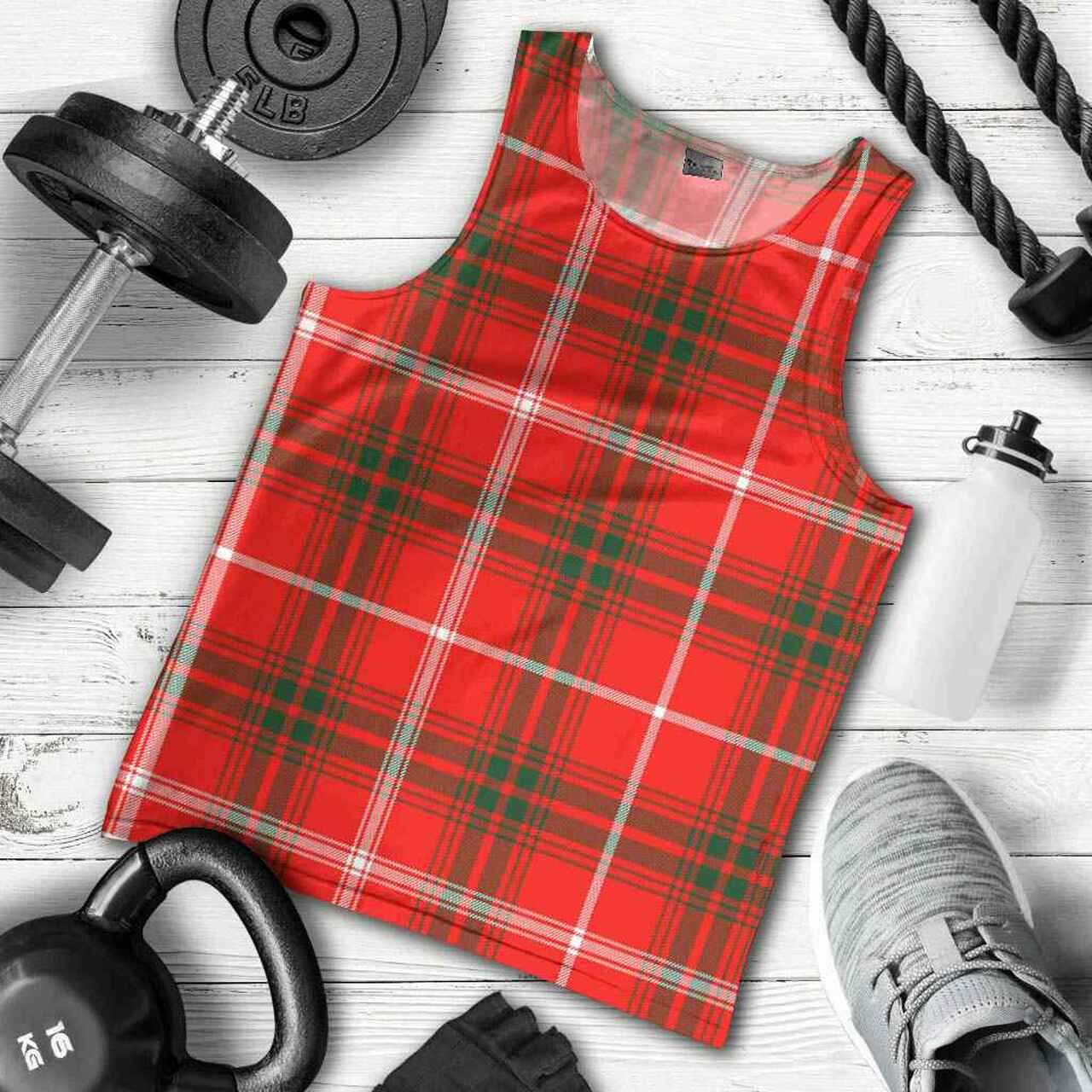 Duke of Rothesay Modern Tartan Plaid Men Tank Top