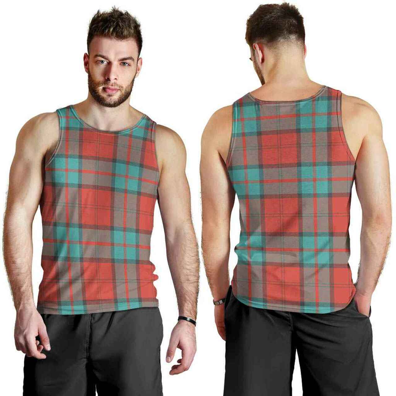 Dunbar Ancient Tartan Plaid Men Tank Top