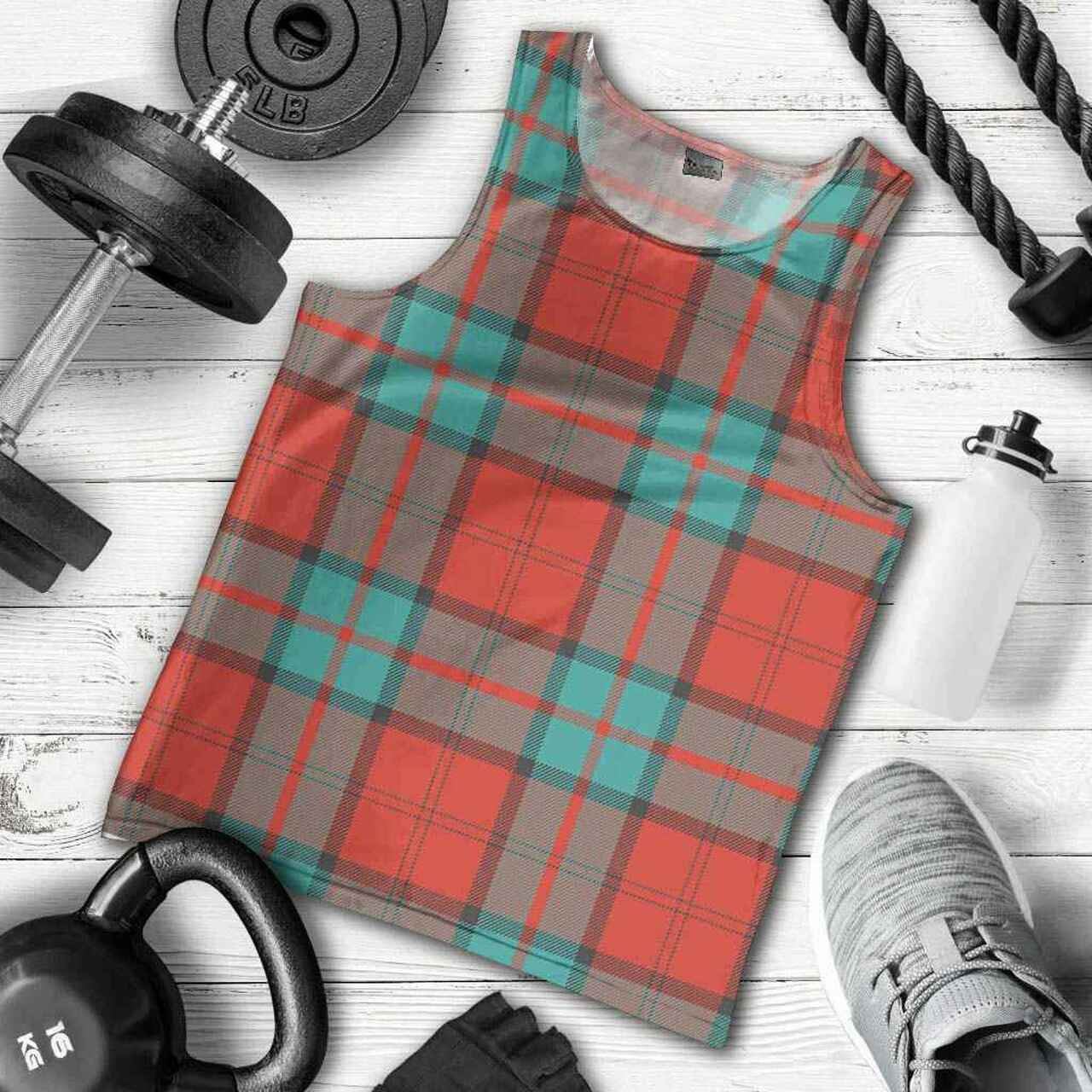 Dunbar Ancient Tartan Plaid Men Tank Top