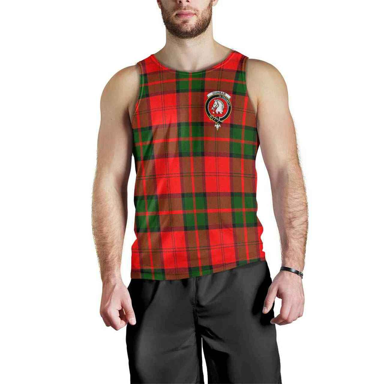 Dunbar Tartan Crest Men Tank Top