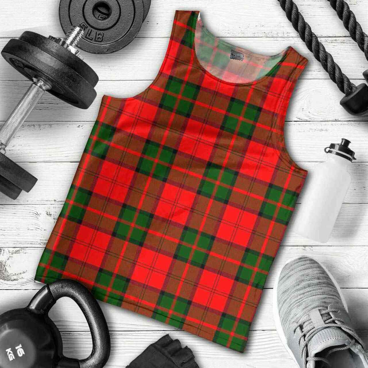 Dunbar Modern Tartan Plaid Men Tank Top