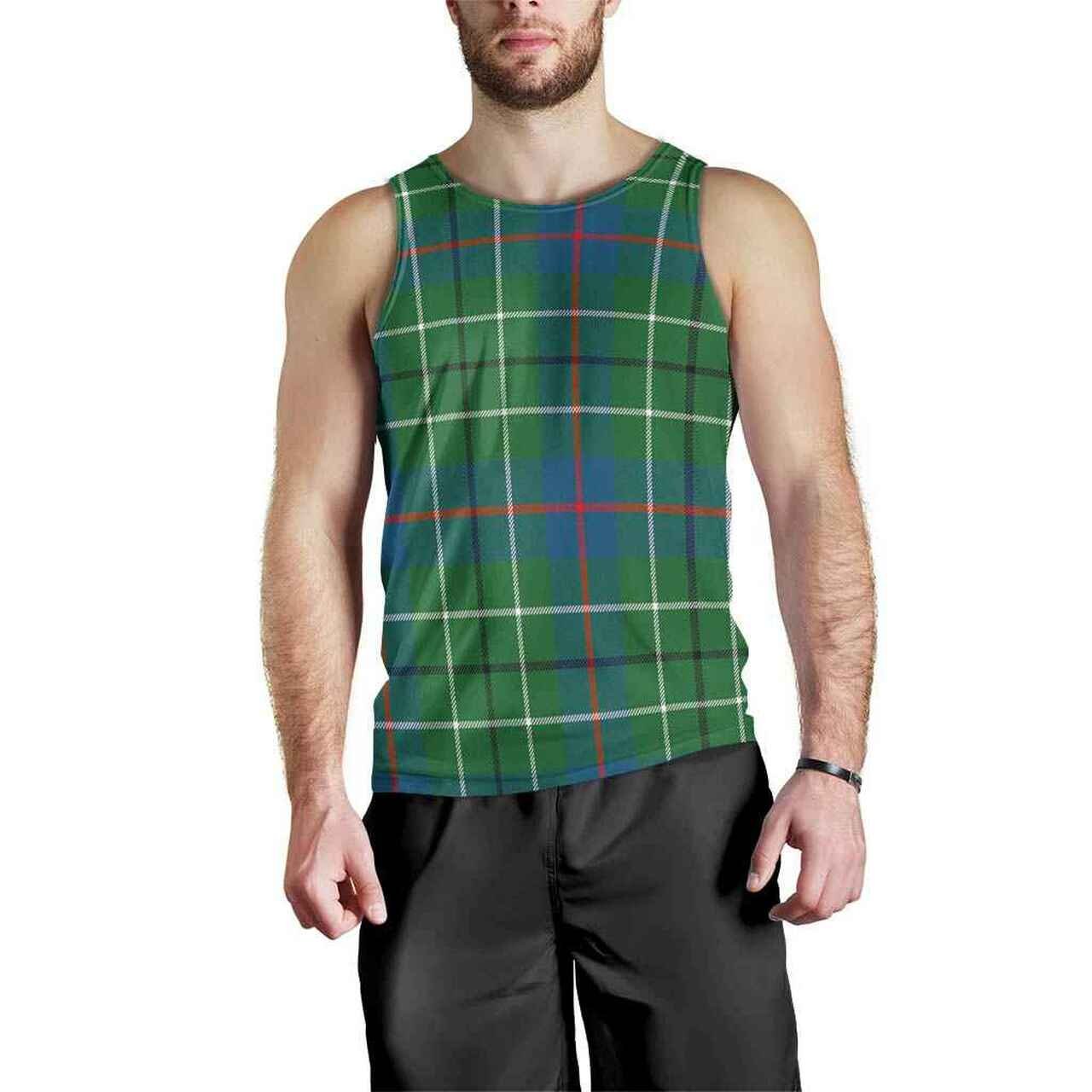 Duncan Ancient Tartan Plaid Men Tank Top