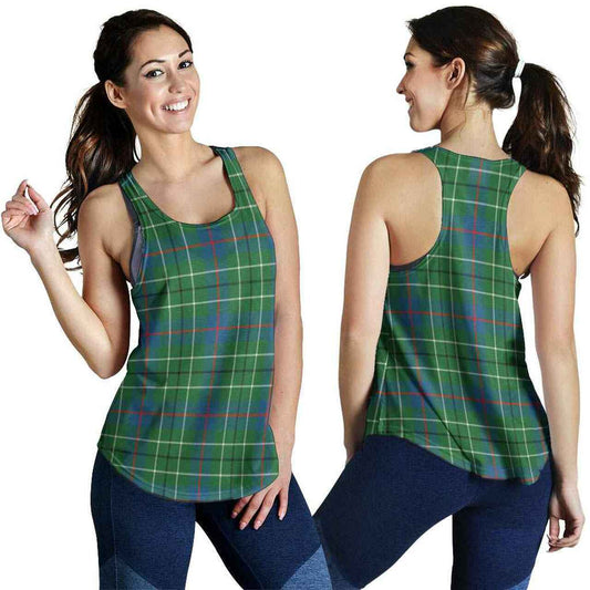 Duncan Ancient Tartan Plaid Women Racerback Tank