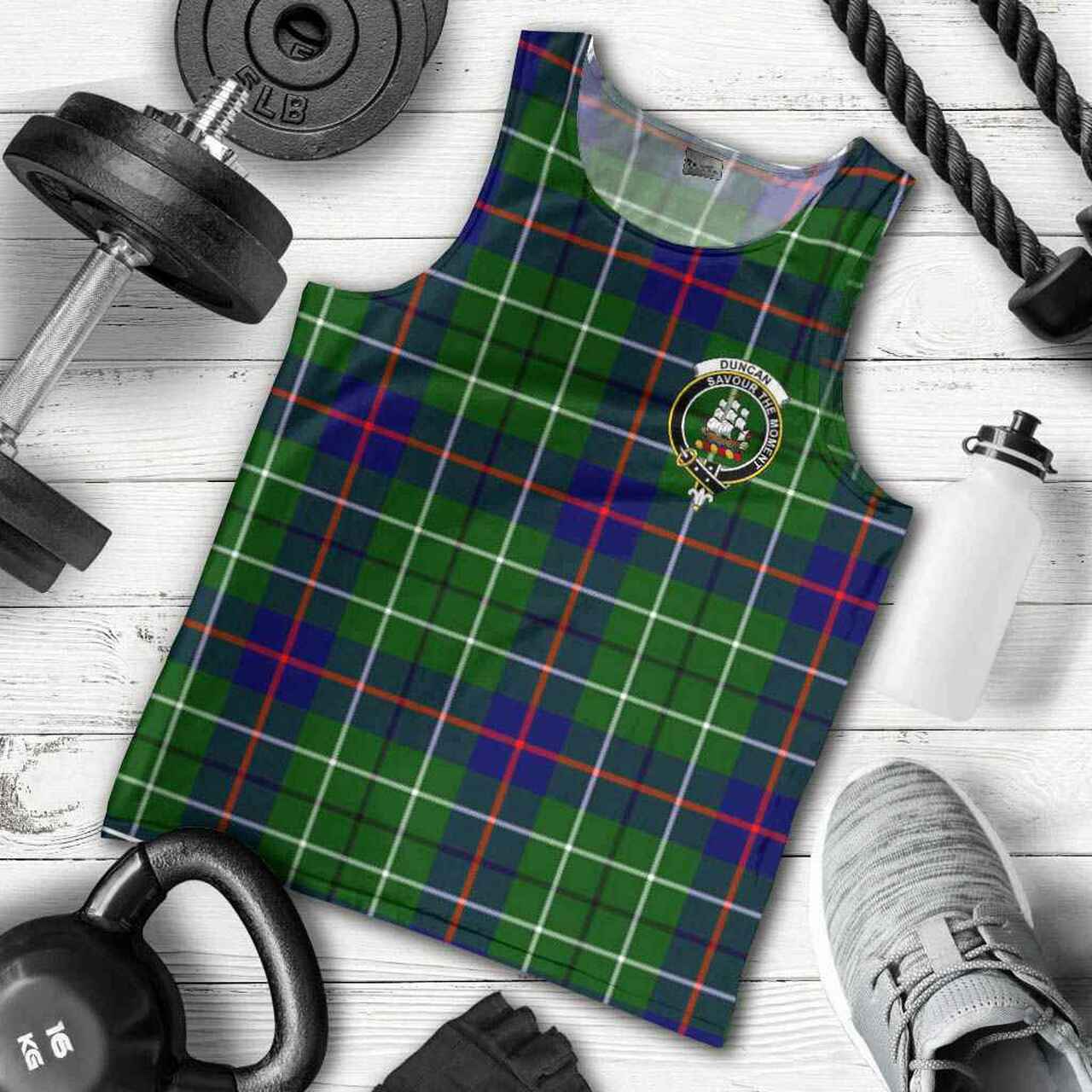 Duncan Tartan Crest Men Tank Top