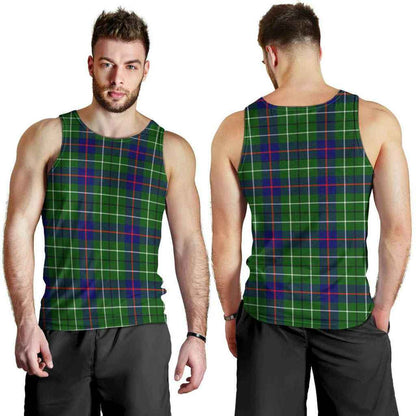 Duncan Modern Tartan Plaid Men Tank Top