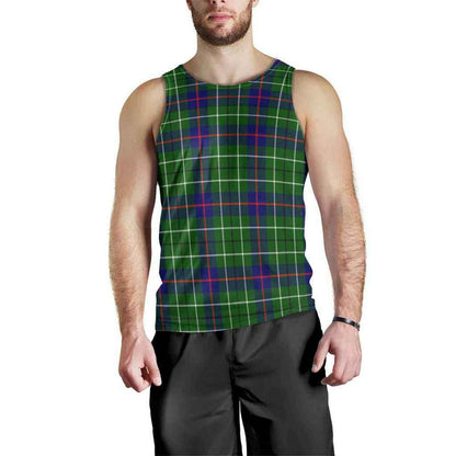 Duncan Modern Tartan Plaid Men Tank Top