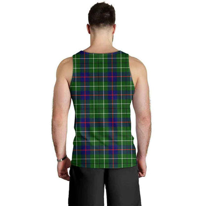 Duncan Modern Tartan Plaid Men Tank Top