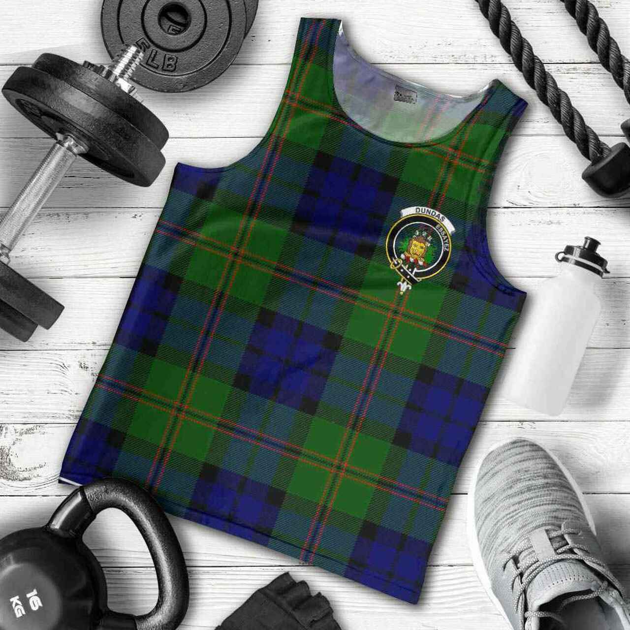 Dundas Tartan Crest Men Tank Top