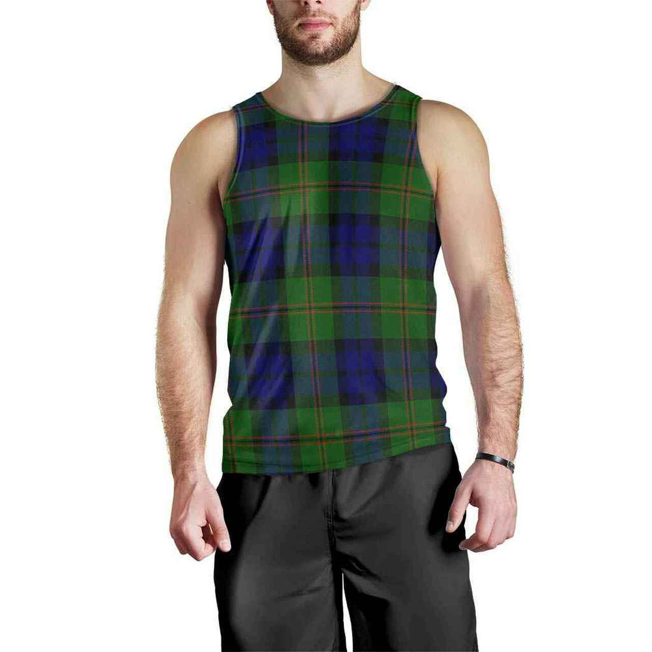 Dundas Modern Tartan Plaid Men Tank Top