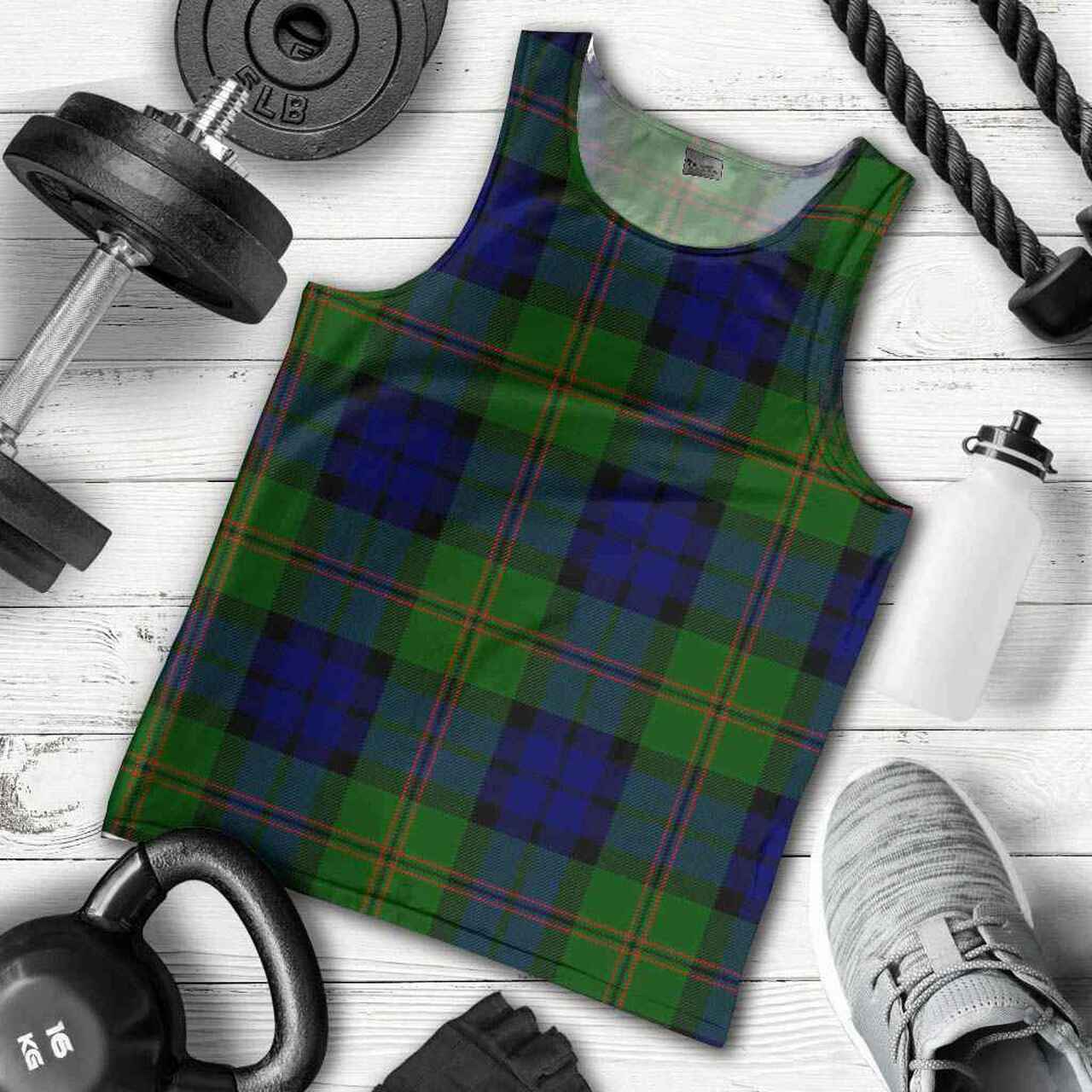 Dundas Modern Tartan Plaid Men Tank Top