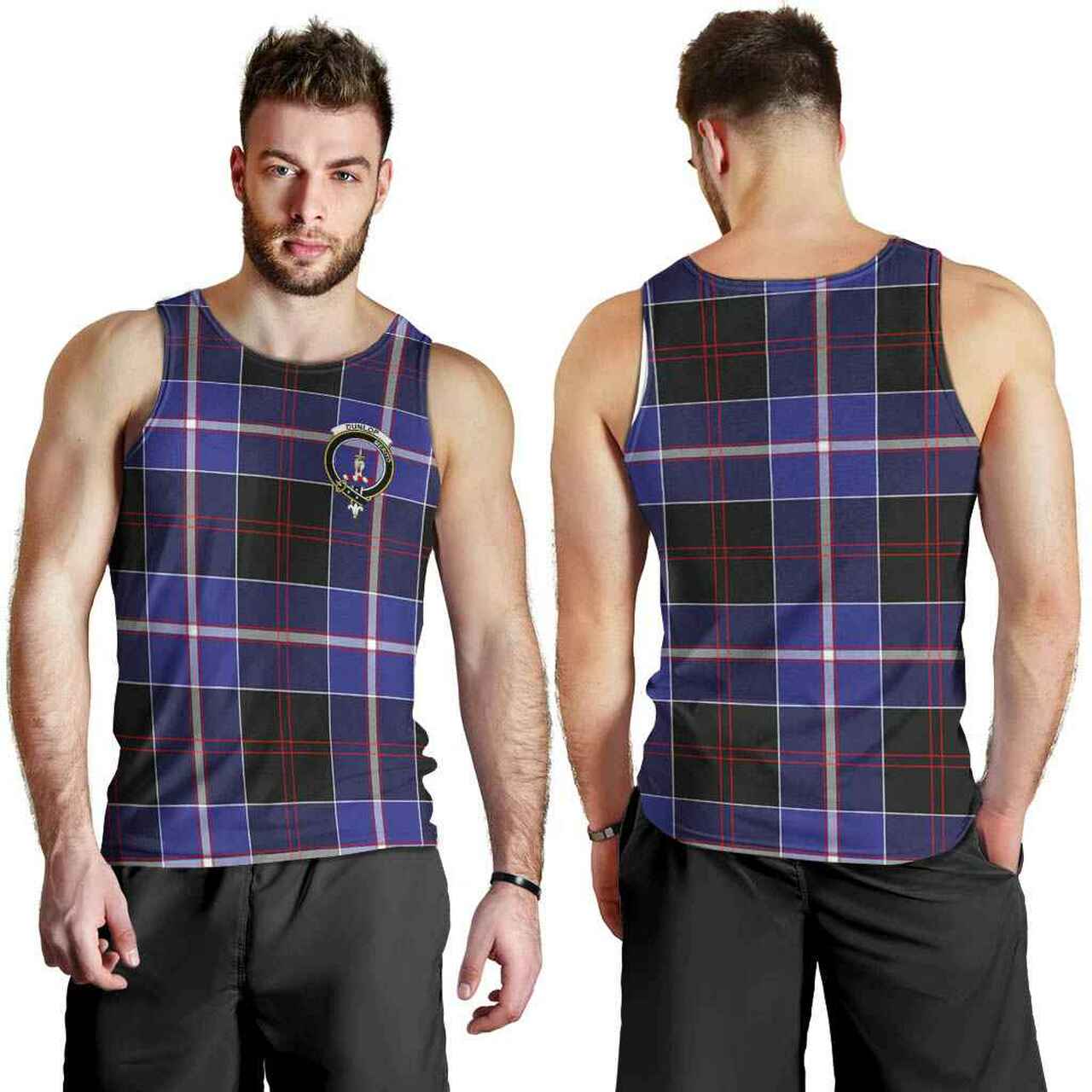 Dunlop Tartan Crest Men Tank Top