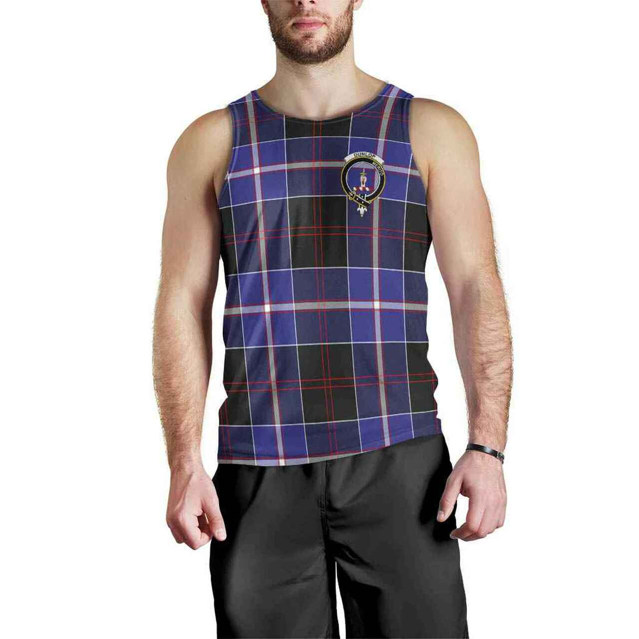 Dunlop Tartan Crest Men Tank Top