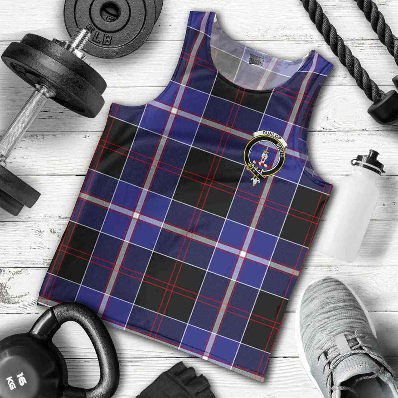 Dunlop Tartan Crest Men Tank Top