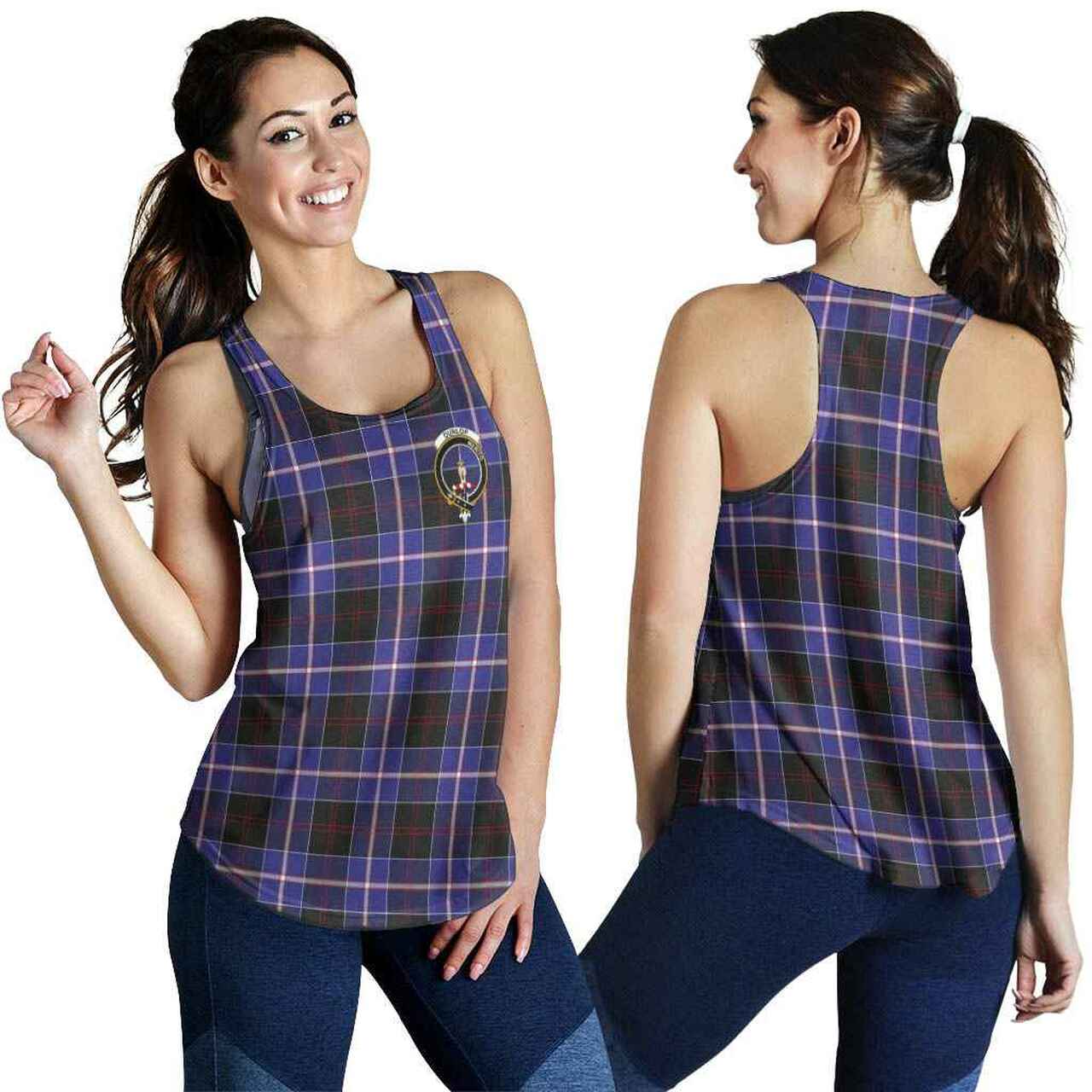 Dunlop Tartan Crest Women Racerback Tank