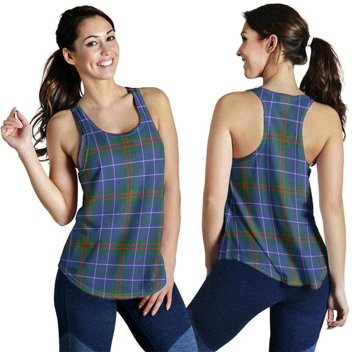 Edmonstone Tartan Plaid Women Racerback Tank