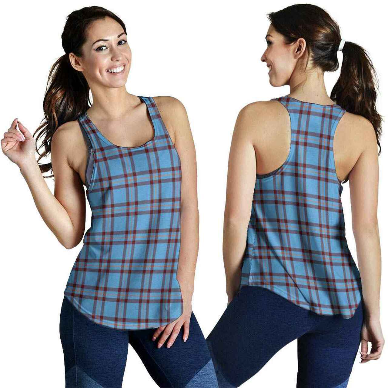 Elliot Ancient Tartan Plaid Women Racerback Tank