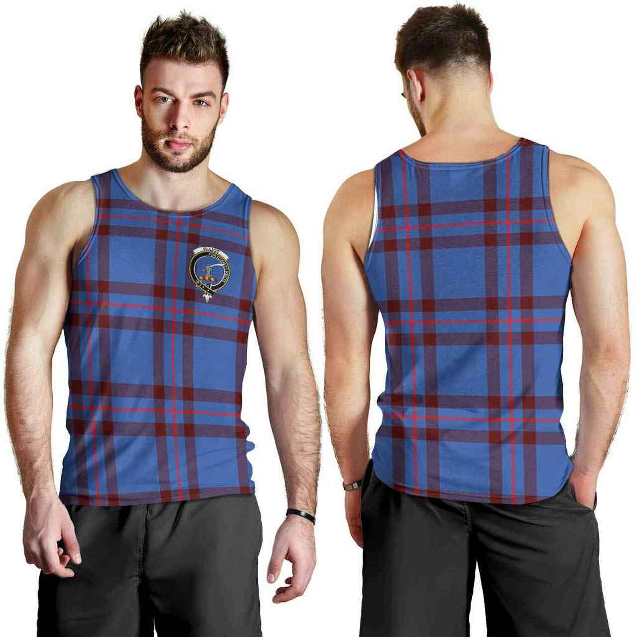 Elliot Tartan Crest Men Tank Top