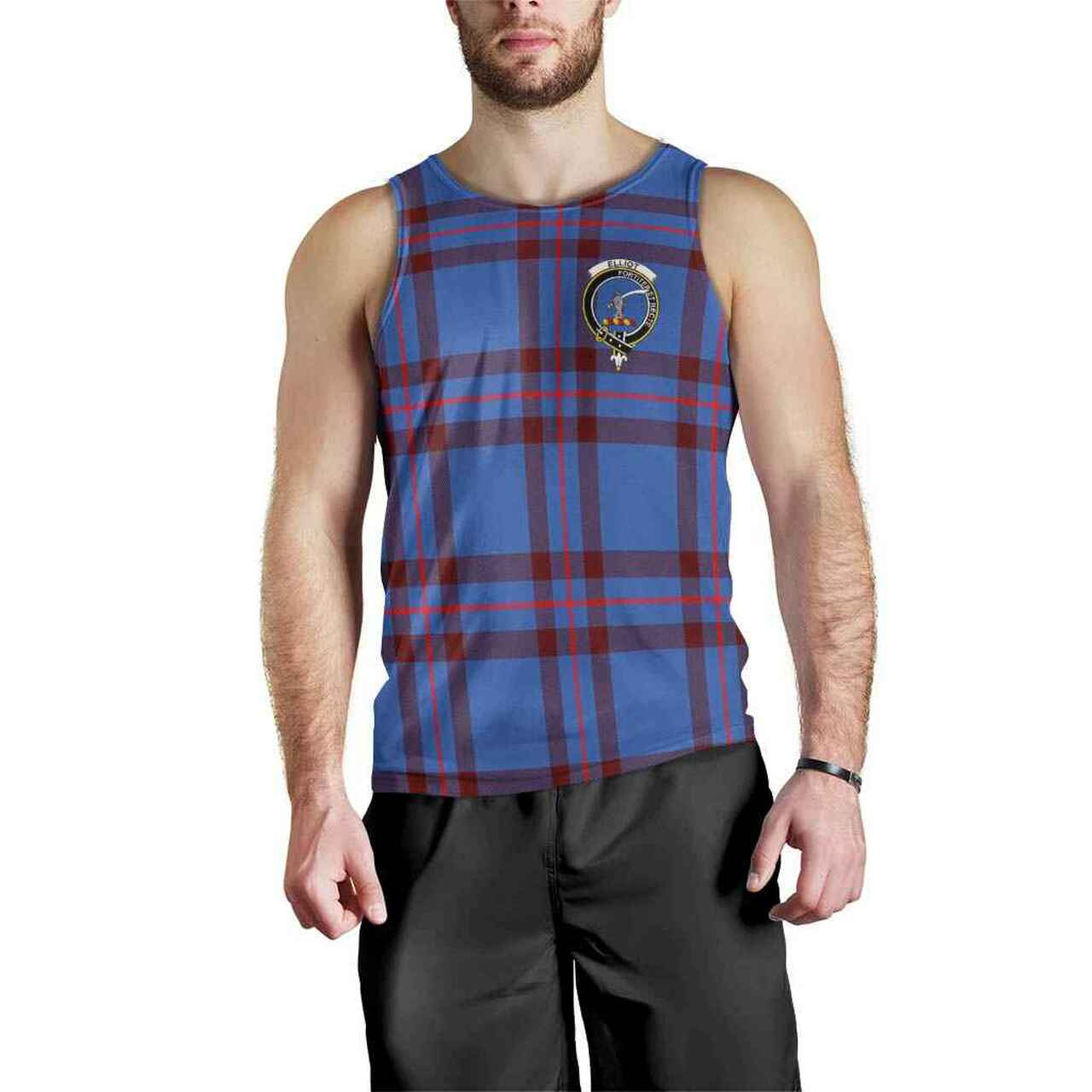 Elliot Tartan Crest Men Tank Top