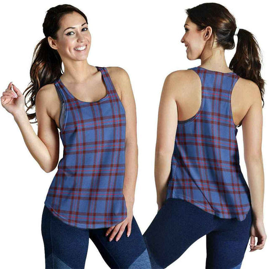 Elliot Modern Tartan Plaid Women Racerback Tank