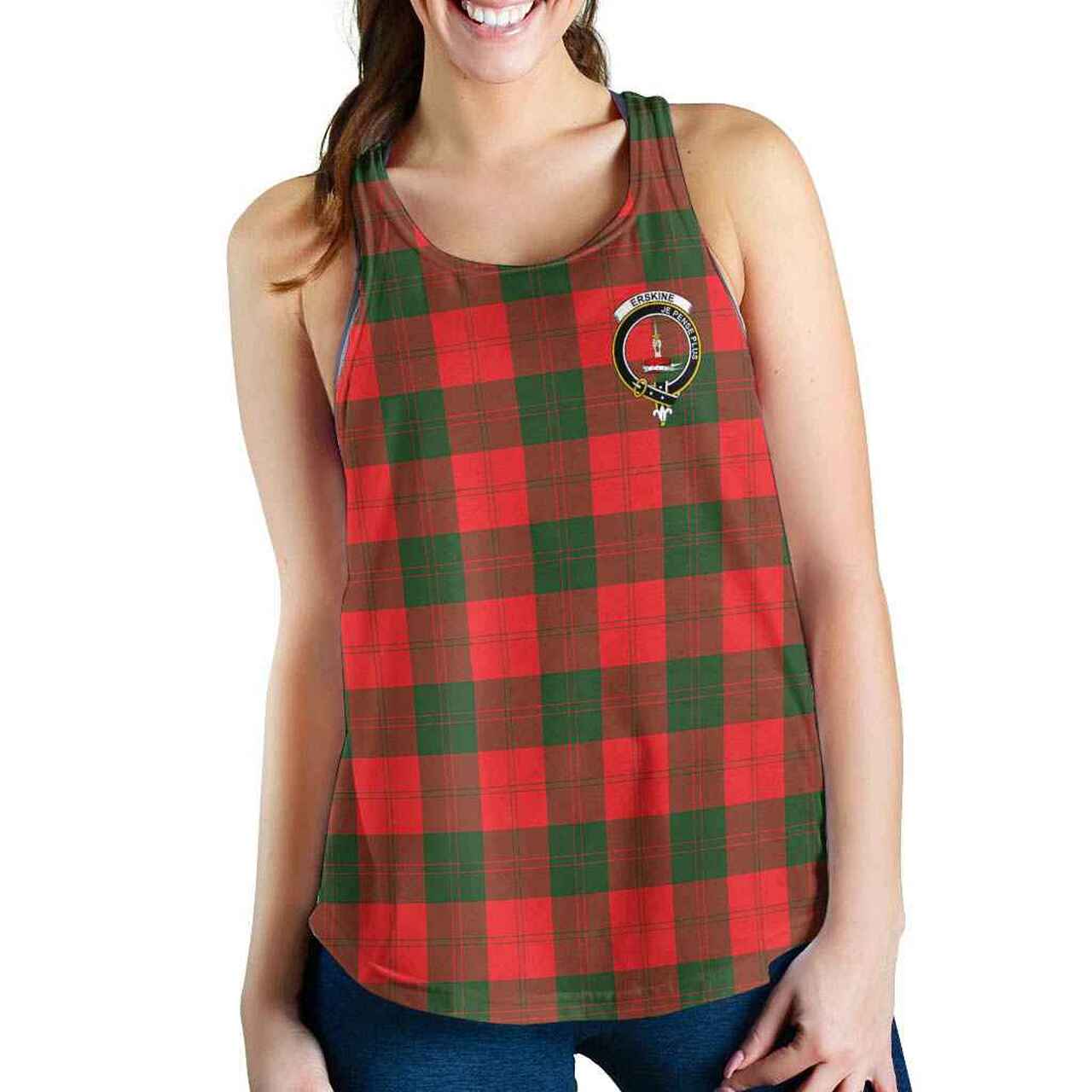 Erskine Tartan Crest Women Racerback Tank