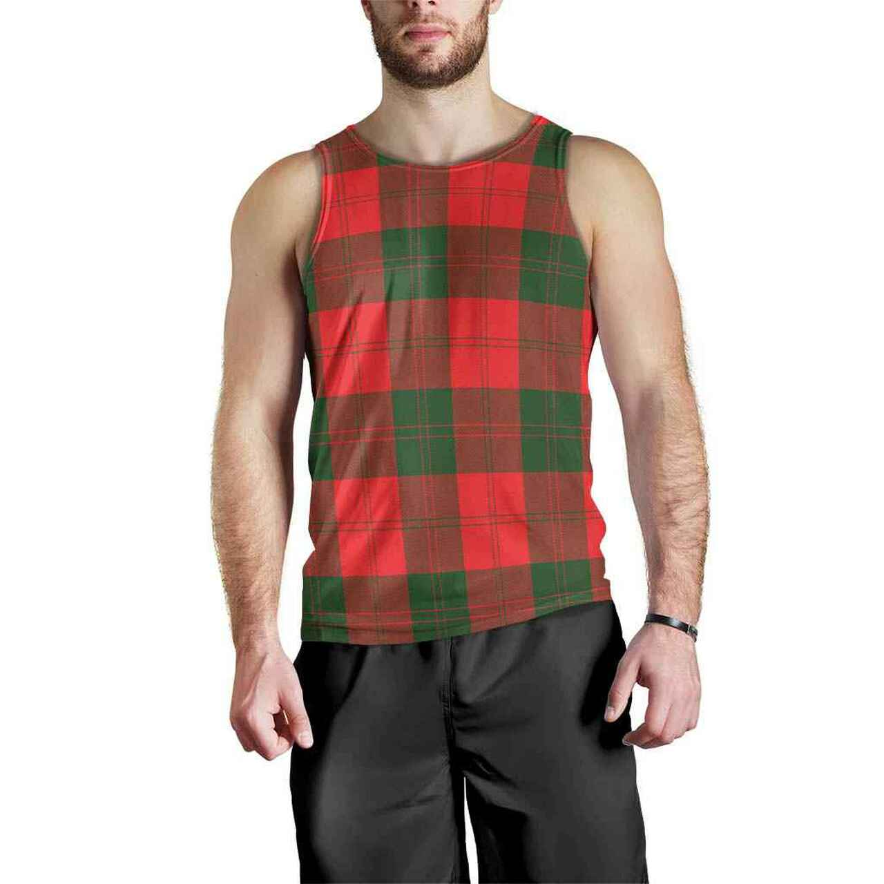 Erskine Modern Tartan Plaid Men Tank Top