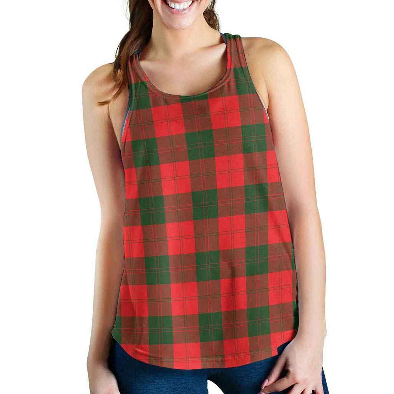 Erskine Modern Tartan Plaid Women Racerback Tank