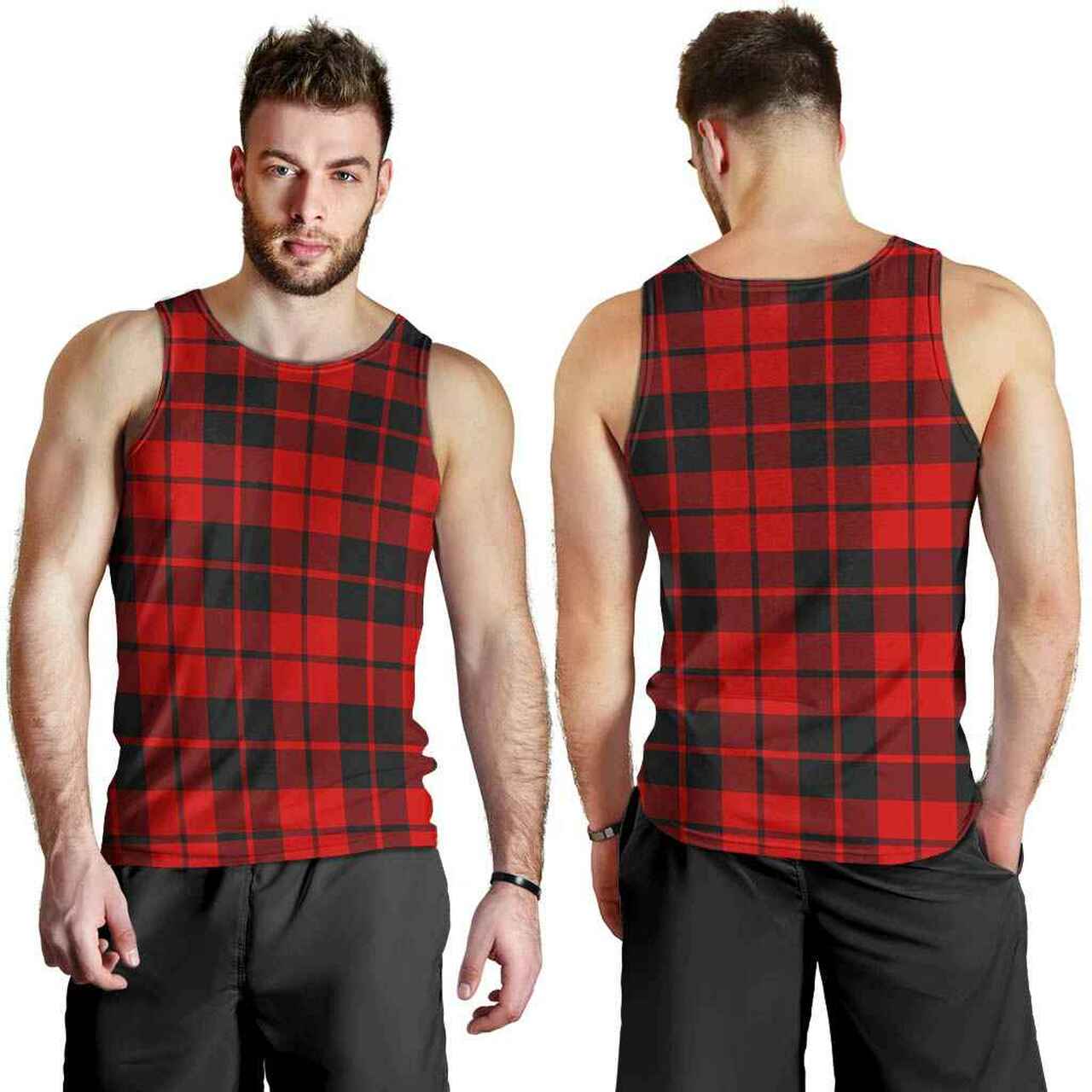 Ettrick District Tartan Plaid Men Tank Top