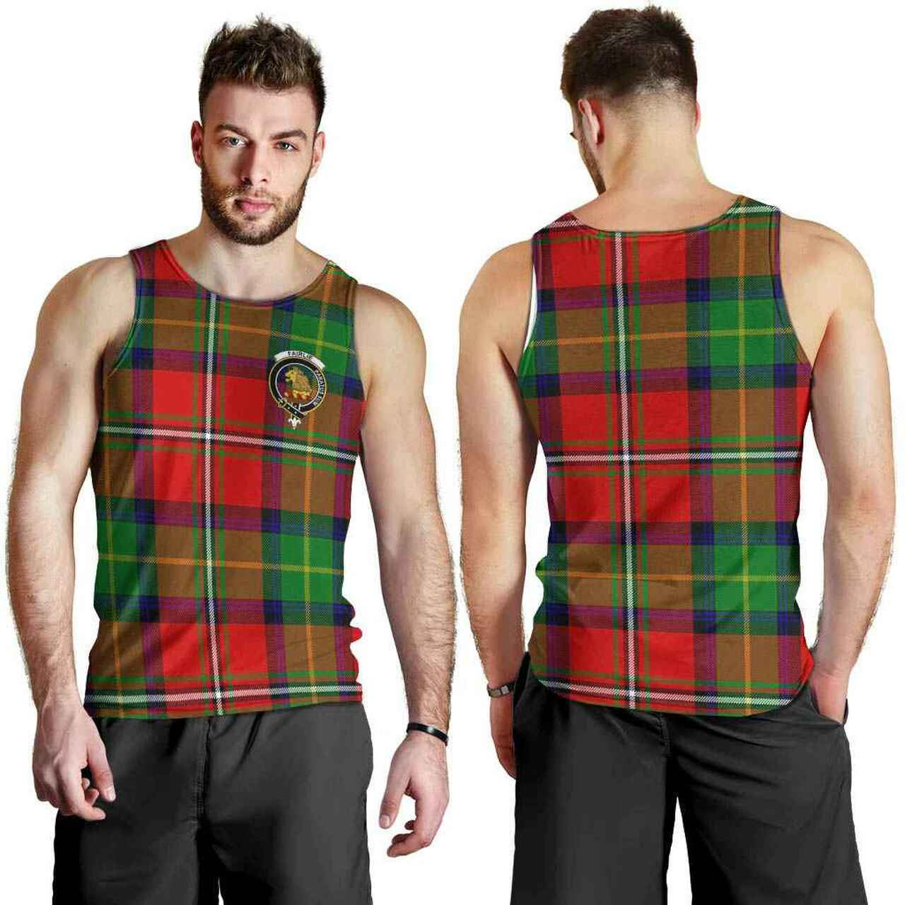 Fairlie Tartan Crest Men Tank Top