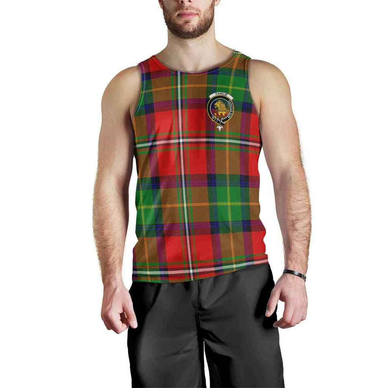 Fairlie Tartan Crest Men Tank Top